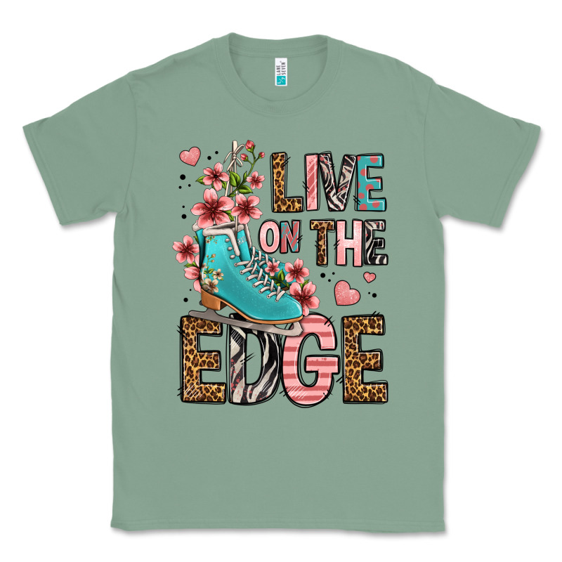 Live On The Edge Ice Skating Classic Tee by FaDigitalArtStudio | Teevron