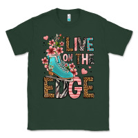 Sports Green live on the edge ice skating Classic Tee - FaDigitalArtStudio