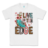 White live on the edge ice skating Classic Tee - FaDigitalArtStudio