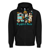 Black rn registered nurse Zipper Hoodie - Artiststas