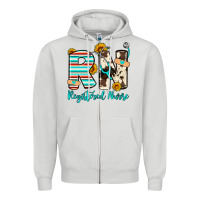 Dove Grey rn registered nurse Zipper Hoodie - Artiststas
