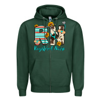 Sports Green rn registered nurse Zipper Hoodie - Artiststas