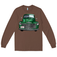 Chestnut western green truck front view Long Sleeve Tee - FaDigitalArtStudio