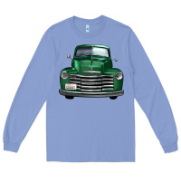 Colony Blue western green truck front view Long Sleeve Tee - FaDigitalArtStudio