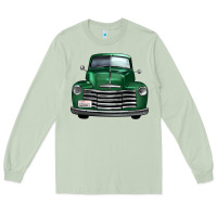 Matcha western green truck front view Long Sleeve Tee - FaDigitalArtStudio