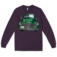 Plum western green truck front view Long Sleeve Tee - FaDigitalArtStudio