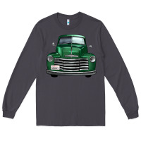 Smoke western green truck front view Long Sleeve Tee - FaDigitalArtStudio