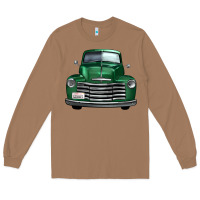 Toasted Coconut western green truck front view Long Sleeve Tee - FaDigitalArtStudio