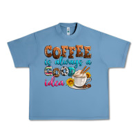 Pebble Blue coffee is always good idea Urban Heavy Tee - Zillion Design Studio