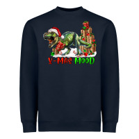 Navy t rex x mas mood Heavyweight Sweatshirt - RanaPortraitStore