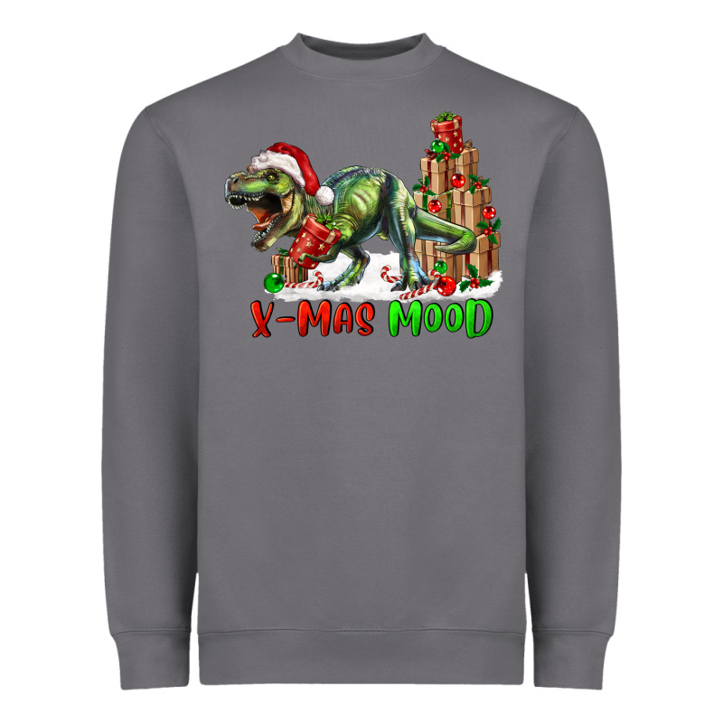 T Rex X Mas Mood Heavyweight Sweatshirt by RanaPortraitStore | Teevron