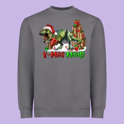 Heavyweight Sweatshirt t rex x mas mood
