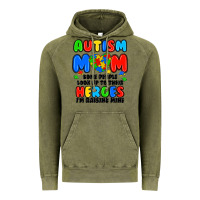 Vintage Olive autism mom some people look up to their heroes i'm Vintage Hoodie - JahusDesignShop