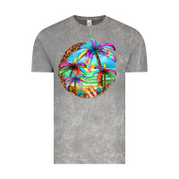 Cloud Rock summer colorful palms Vintage Tee - texasbilliewilder