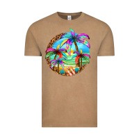 Vintage Coffee summer colorful palms Vintage Tee - texasbilliewilder