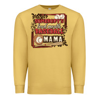 Antique Gold somebody's loud mouth baseball mama Premium Sweatshirt - MaliasSmallBusiness