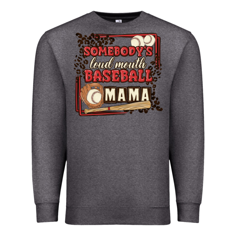 Somebody's Loud Mouth Baseball Mama Premium Sweatshirt by MaliasSmallBusiness | Teevron
