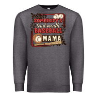 Charcoal Heather somebody's loud mouth baseball mama Premium Sweatshirt - MaliasSmallBusiness