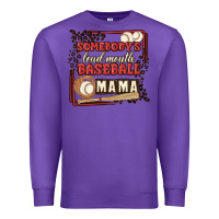 Purple somebody's loud mouth baseball mama Premium Sweatshirt - MaliasSmallBusiness