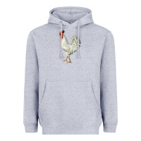 Heather Grey Leghorn Rooster Heavyweight Hoodie - LillyAllenDesigns