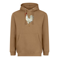 Toasted Coconut Leghorn Rooster Heavyweight Hoodie - LillyAllenDesigns