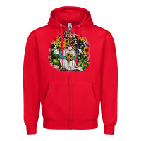 Red gnomes sunflower cactus Zipper Hoodie - JahusDesignShop