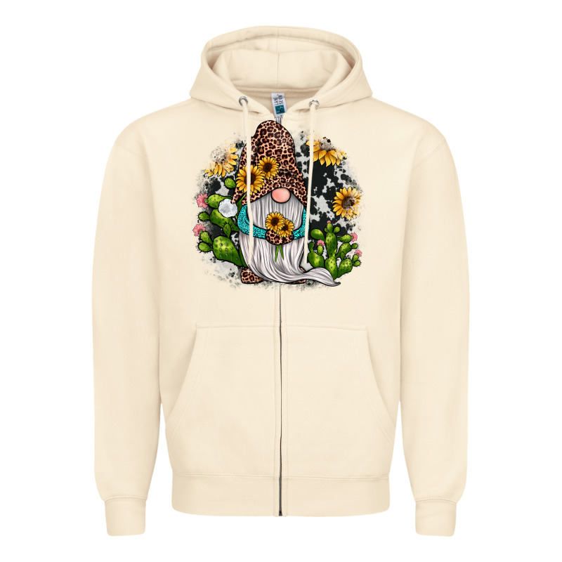 Gnomes Sunflower Cactus Zipper Hoodie by JahusDesignShop | Teevron