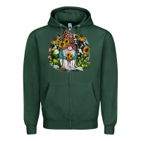 Sports Green gnomes sunflower cactus Zipper Hoodie - JahusDesignShop