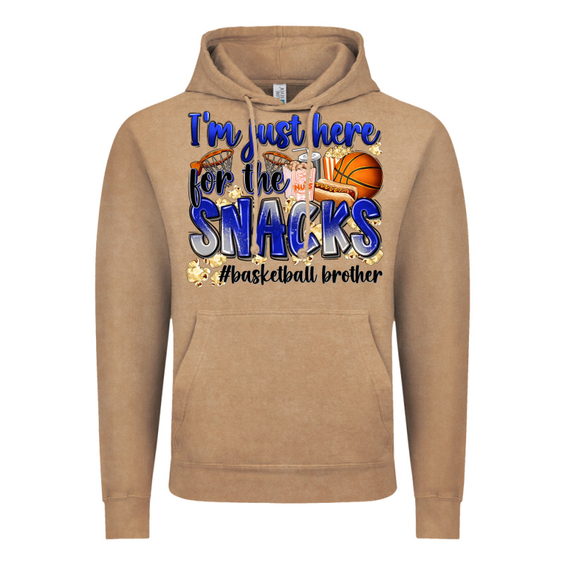 I'm Just Here For The Snacks #basketball Brother Vintage Hoodie by Zillion Design Studio | Teevron