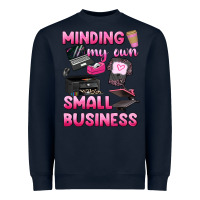 Navy minding my own small business Heavyweight Sweatshirt - texasbilliewilder