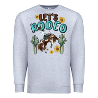Heather Grey let's rodeo Premium Sweatshirt - MaliasSmallBusiness