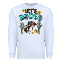 White let's rodeo Premium Sweatshirt - MaliasSmallBusiness