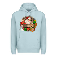 Blue Mist Santa Premium Hoodie - MaliasSmallBusiness