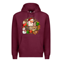 Burgundy Santa Premium Hoodie - MaliasSmallBusiness