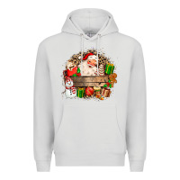 Dove Grey Santa Premium Hoodie - MaliasSmallBusiness