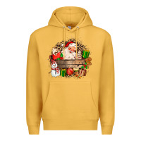 Mustard Santa Premium Hoodie - MaliasSmallBusiness