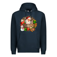 Navy Santa Premium Hoodie - MaliasSmallBusiness