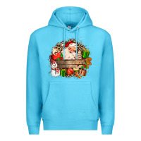 Ocean Blue Santa Premium Hoodie - MaliasSmallBusiness