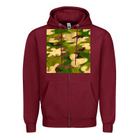 Burgundy camouflage seamless pattern Zipper Hoodie - BundleAndBundleShop