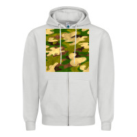 Dove Grey camouflage seamless pattern Zipper Hoodie - BundleAndBundleShop