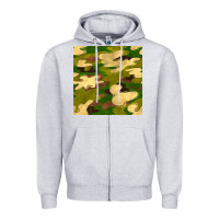 Heather Grey camouflage seamless pattern Zipper Hoodie - BundleAndBundleShop