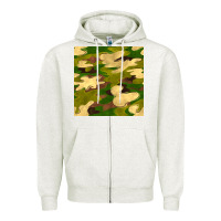 Oatmeal Heather camouflage seamless pattern Zipper Hoodie - BundleAndBundleShop