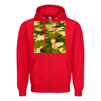 Red camouflage seamless pattern Zipper Hoodie - BundleAndBundleShop