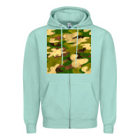 Seafoam camouflage seamless pattern Zipper Hoodie - BundleAndBundleShop