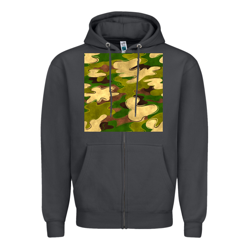 Camouflage Seamless Pattern Zipper Hoodie by BundleAndBundleShop | Teevron