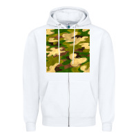 White camouflage seamless pattern Zipper Hoodie - BundleAndBundleShop