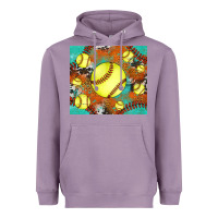 Lavender softball cowhide turquoise glitter tumbler Heavyweight Hoodie - Jasminsmagicworld