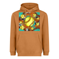 Meerkat softball cowhide turquoise glitter tumbler Heavyweight Hoodie - Jasminsmagicworld