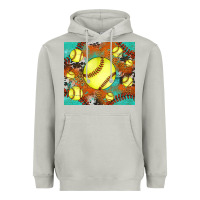 Moon Dust softball cowhide turquoise glitter tumbler Heavyweight Hoodie - Jasminsmagicworld