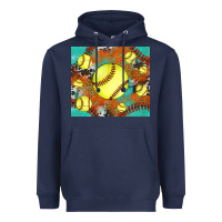 Navy softball cowhide turquoise glitter tumbler Heavyweight Hoodie - Jasminsmagicworld
